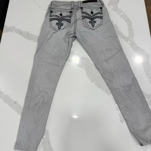 Rock Revival Denim - Rock Revival Light Gray Skinny Jeans